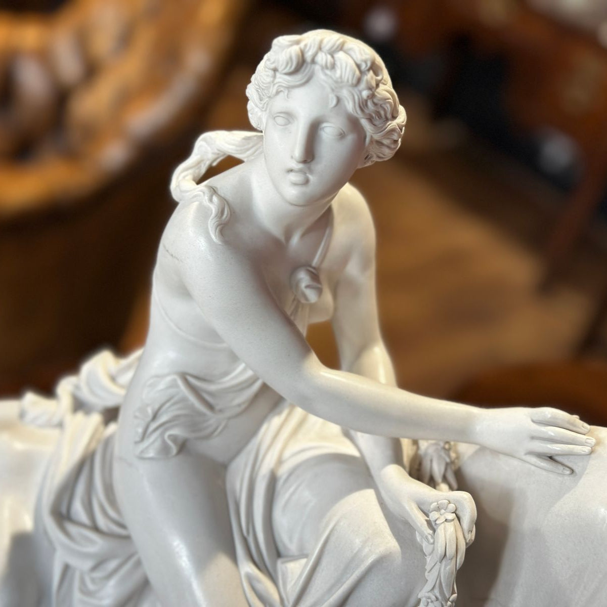 Europa & Bull Marble Statuette