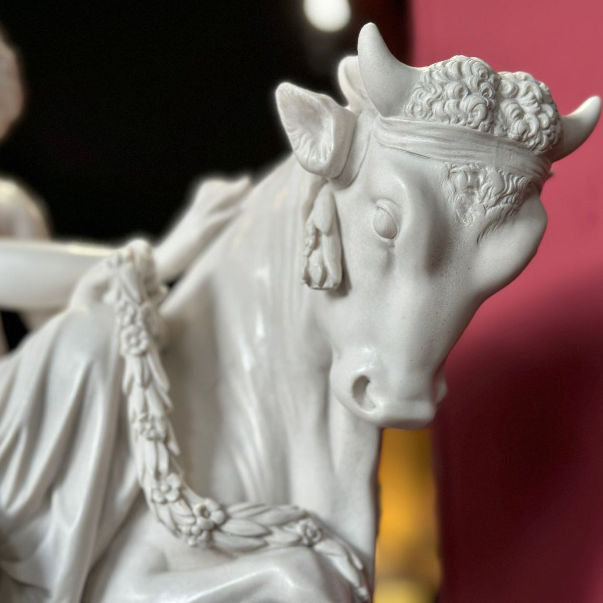 Europa & Bull Marble Statuette