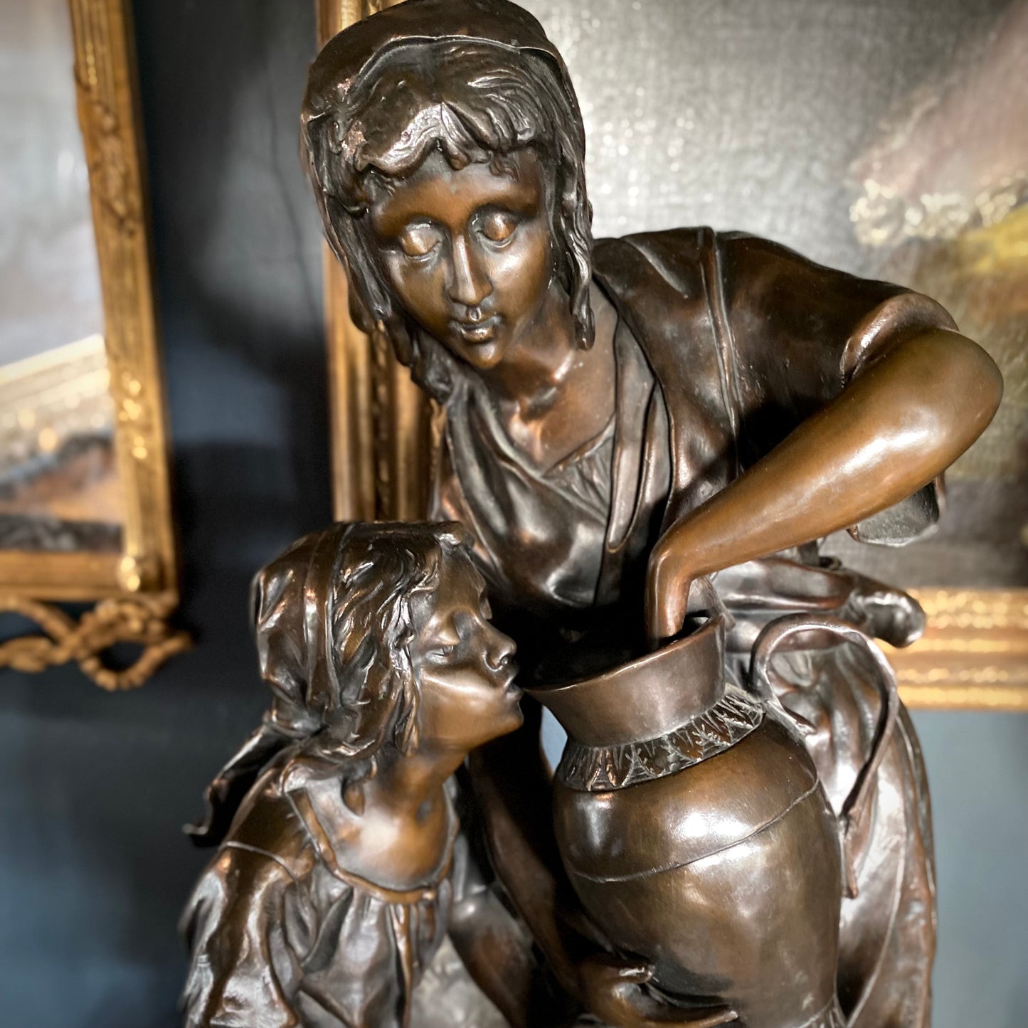 Bronze statue after Emile Carlier