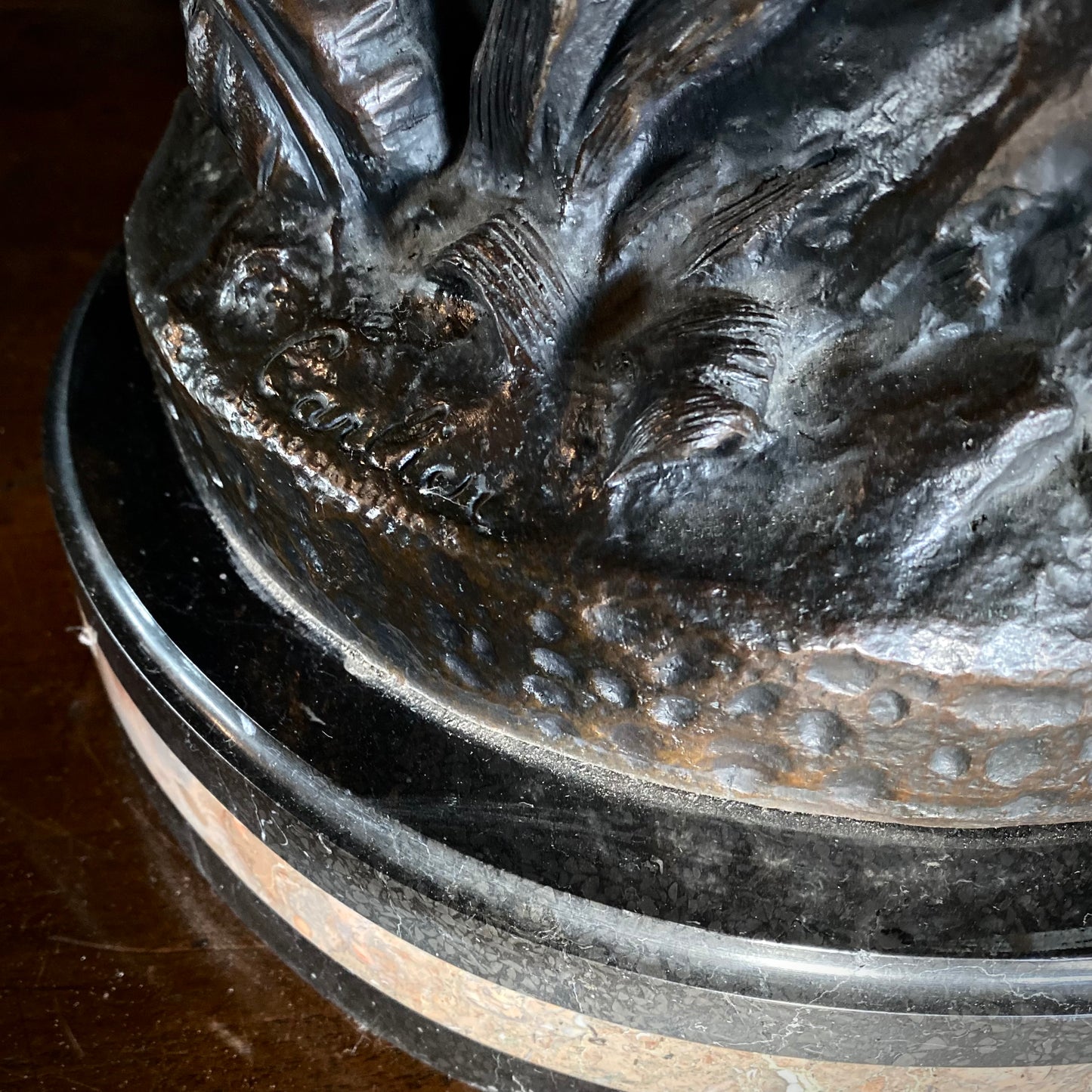 Bronze statue after Emile Carlier