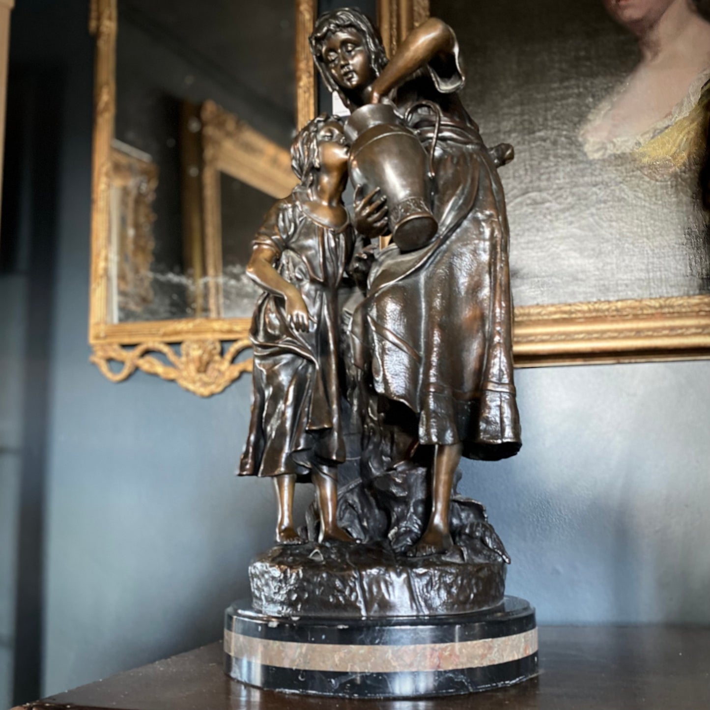Bronze statue after Emile Carlier