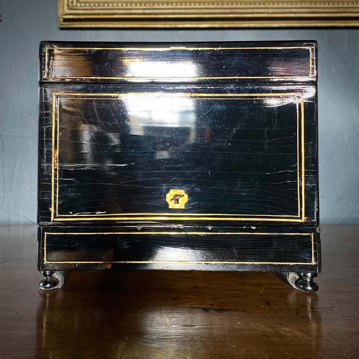 French Ebonised Cave a Liqueur C.1820