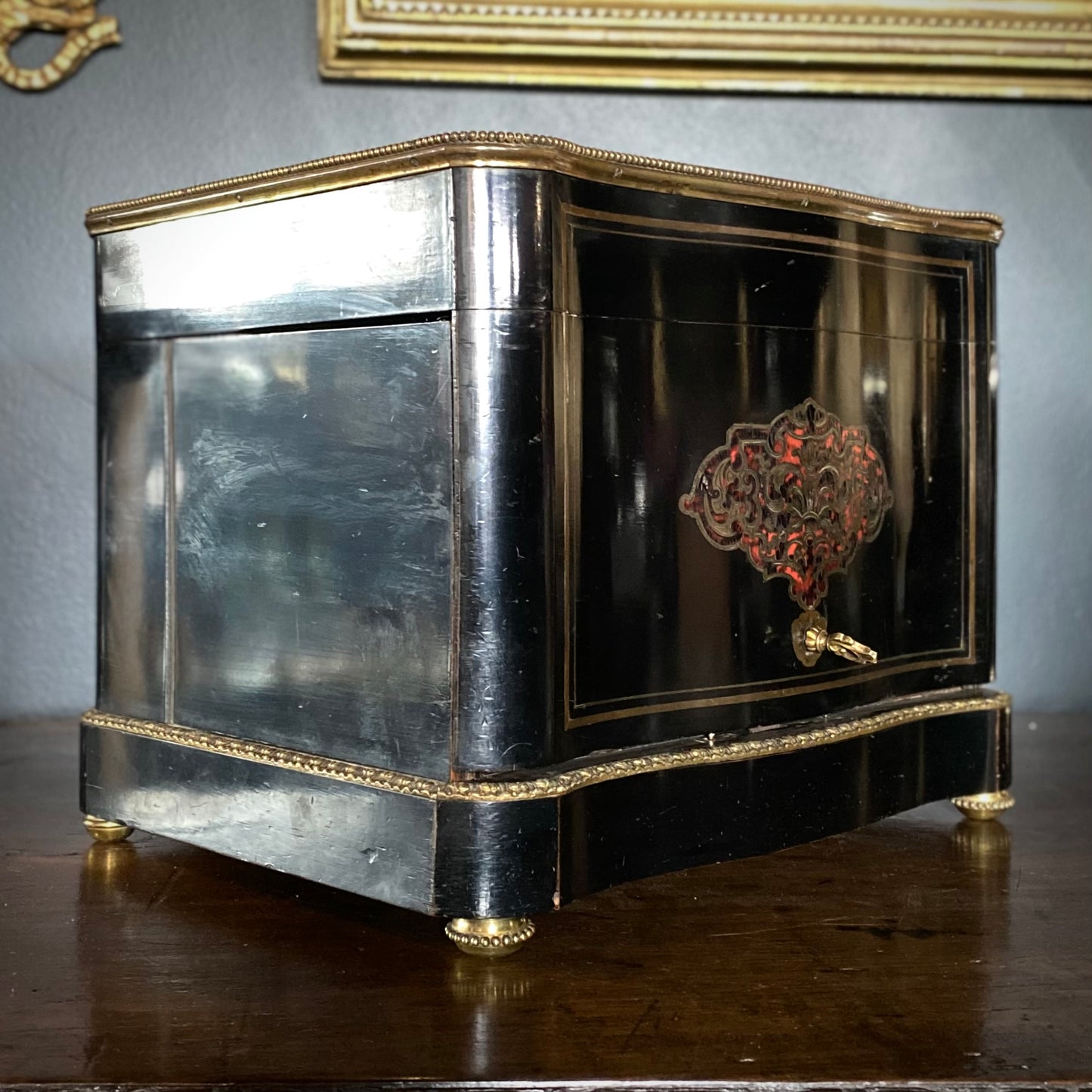 French Ebonised Cave a Liqueur C.1820
