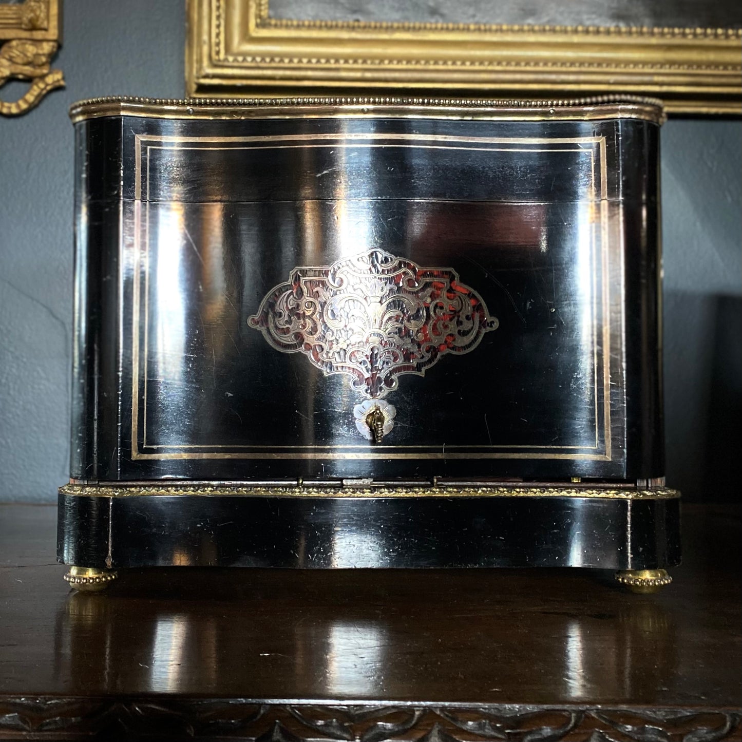 French Ebonised Cave a Liqueur C.1820