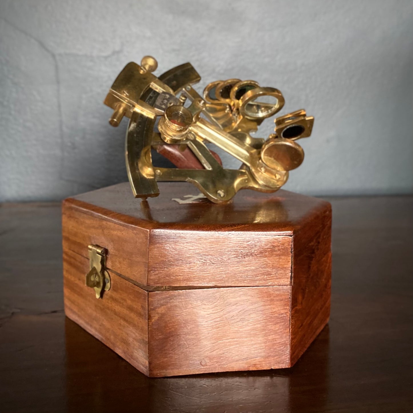 Small Vintage Marine Brass Sextant