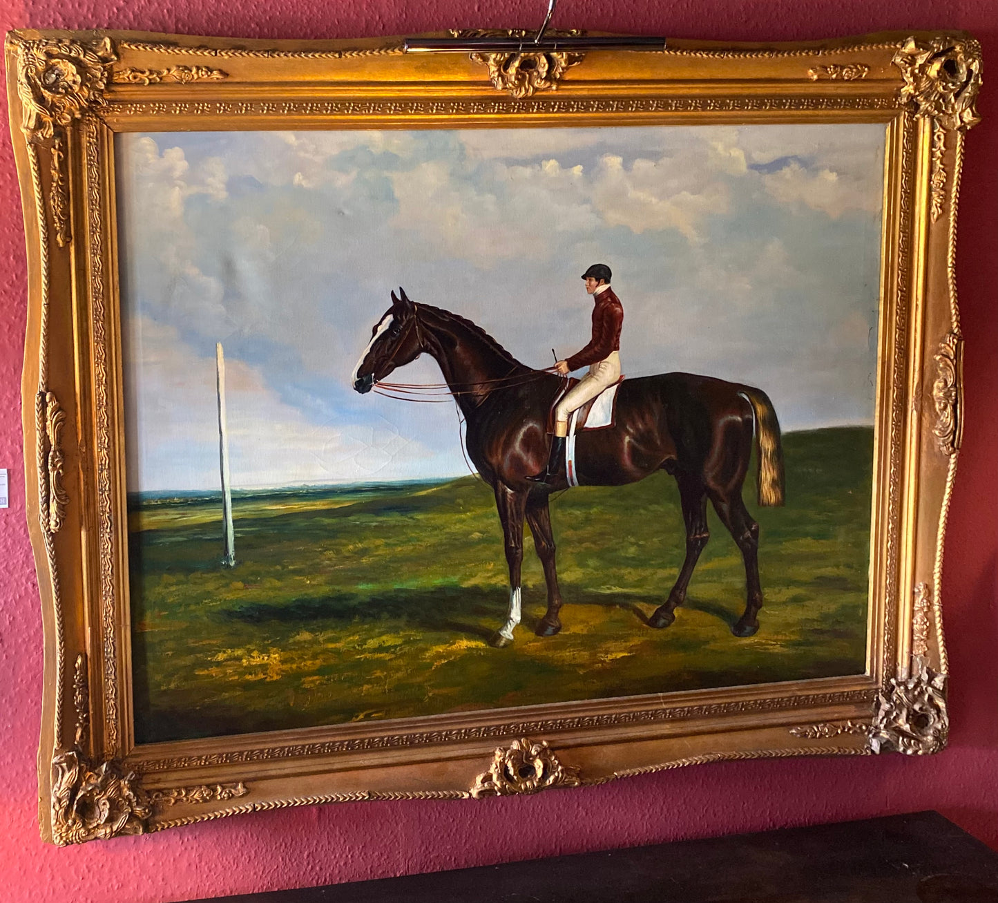 Horse & Jockey Oil on Canvas