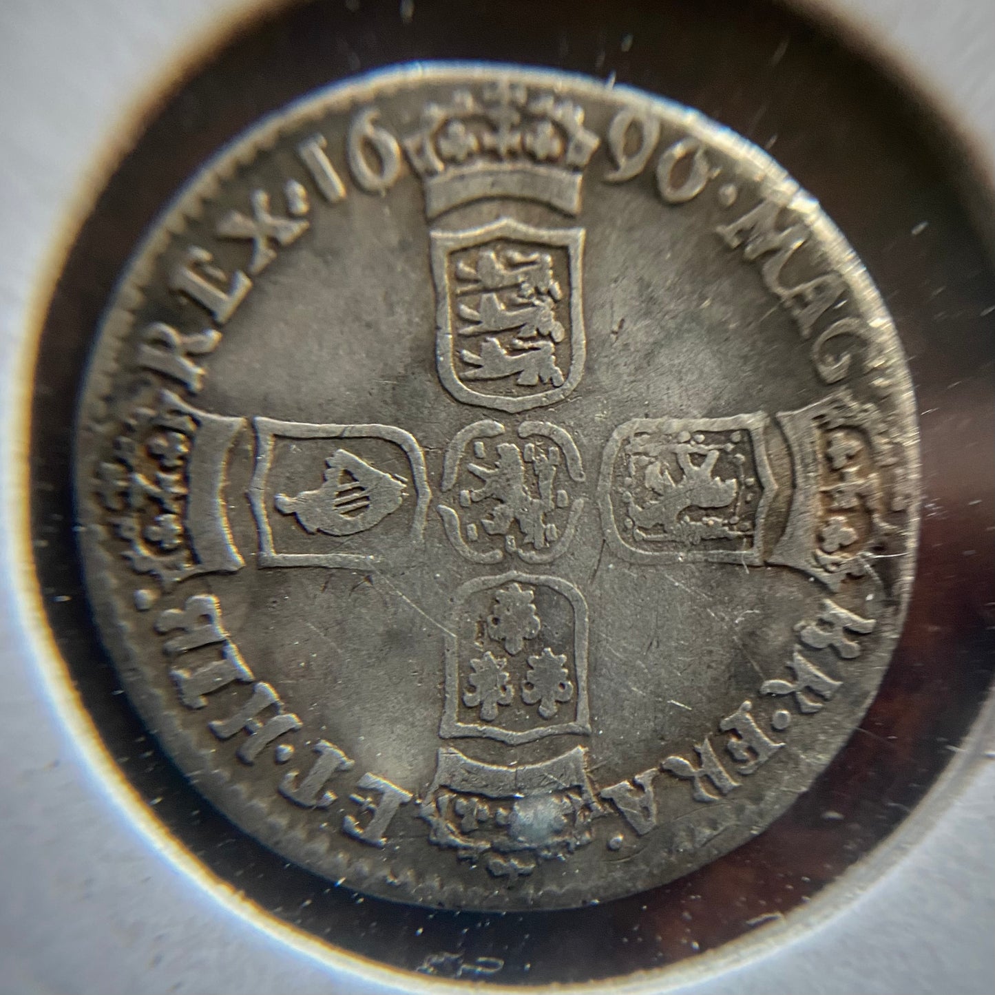 William III Silver Sixpence D.1696