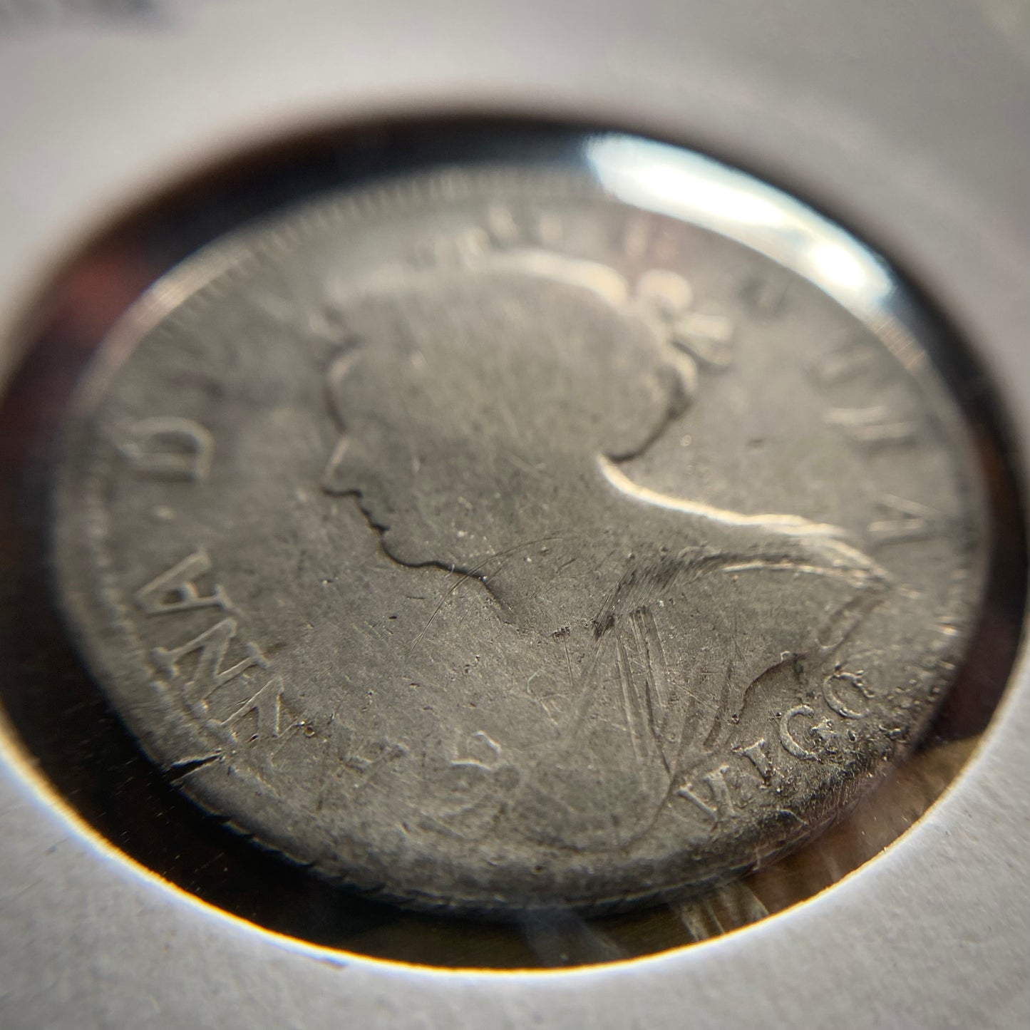 Queen Anne Silver 'Vigo' Shilling D.1703