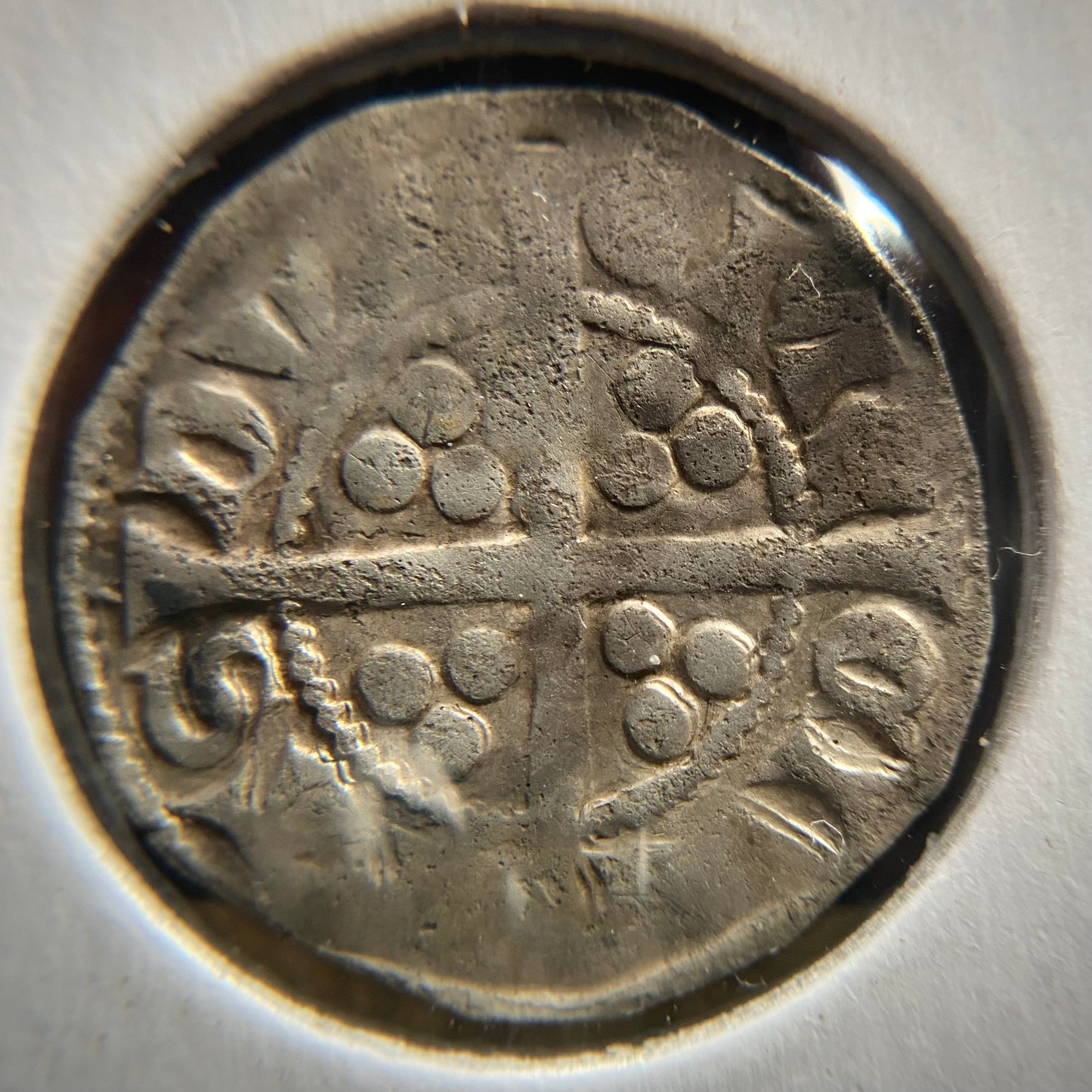 Edward II Silver Long Cross Penny. Durham Mint. C.1307-1327