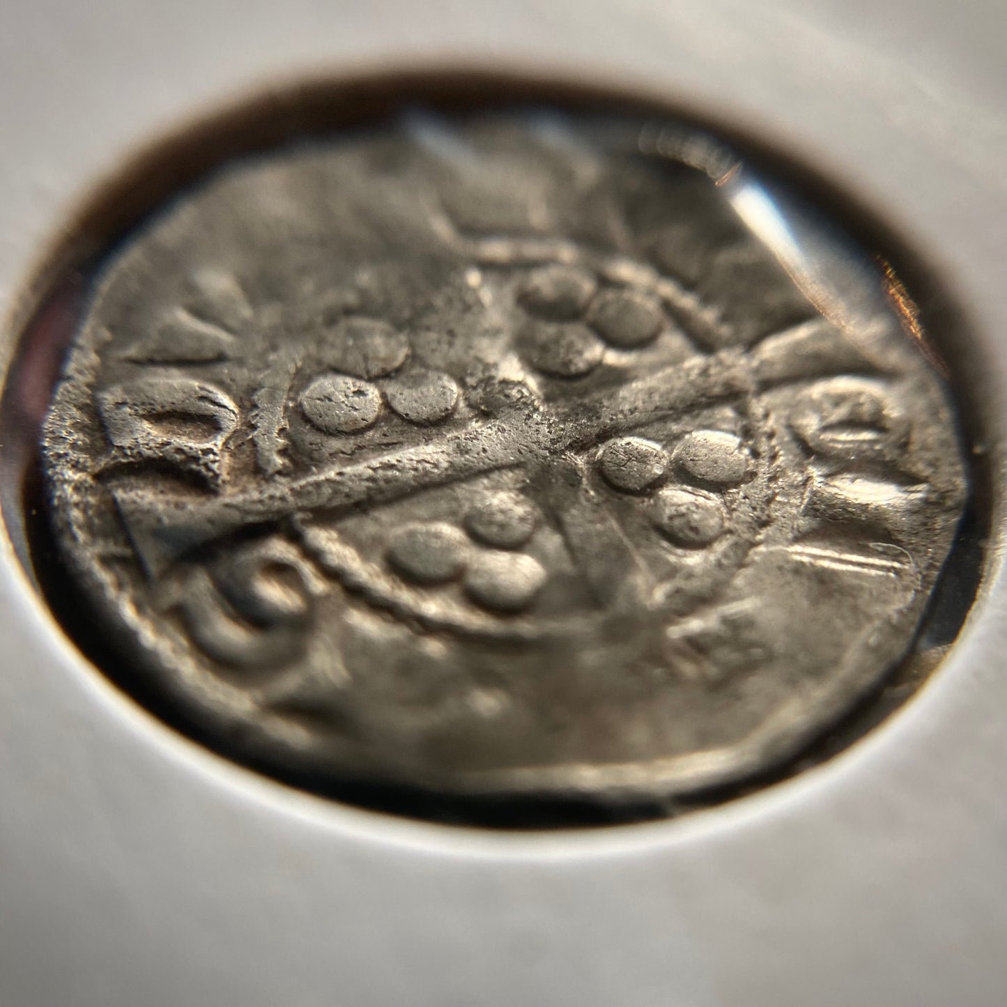 Edward II Silver Long Cross Penny. Durham Mint. C.1307-1327