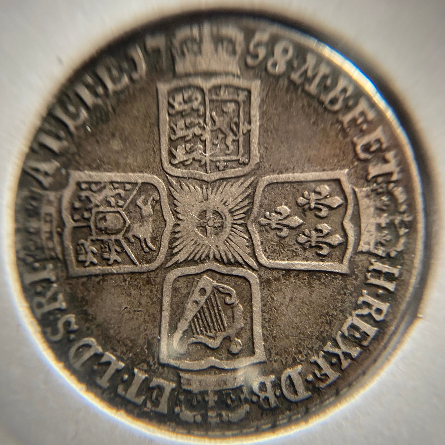 George II Silver Shilling D.1758