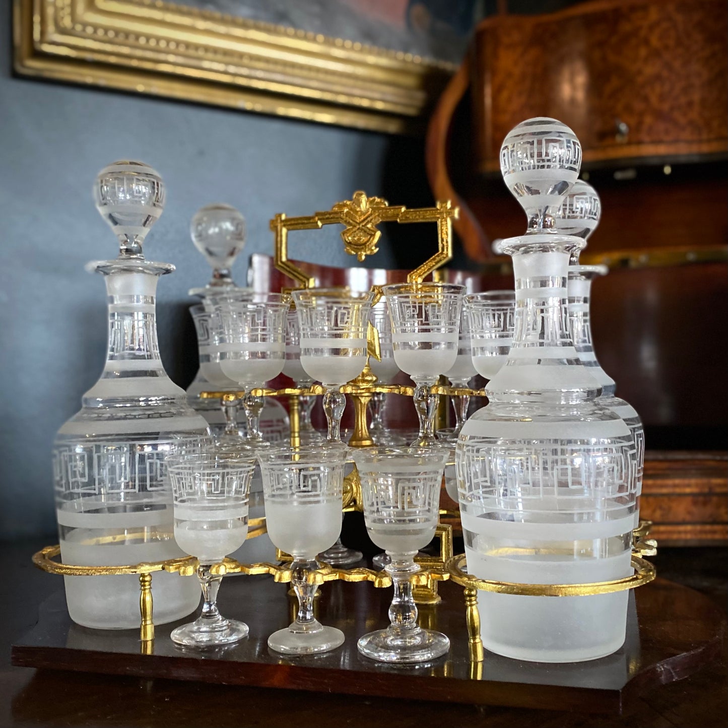 French Bird's Eye Maple Cave a Liqueur C.1850