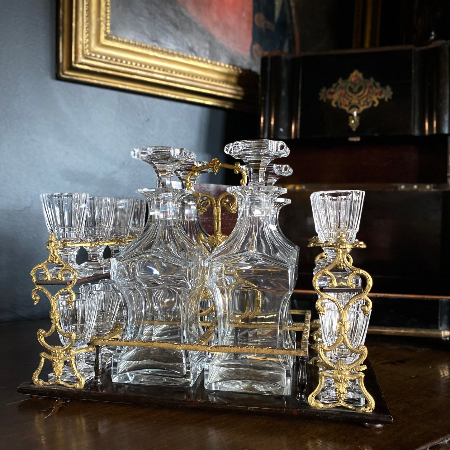 French Ebonised Cave a Liqueur C.1830