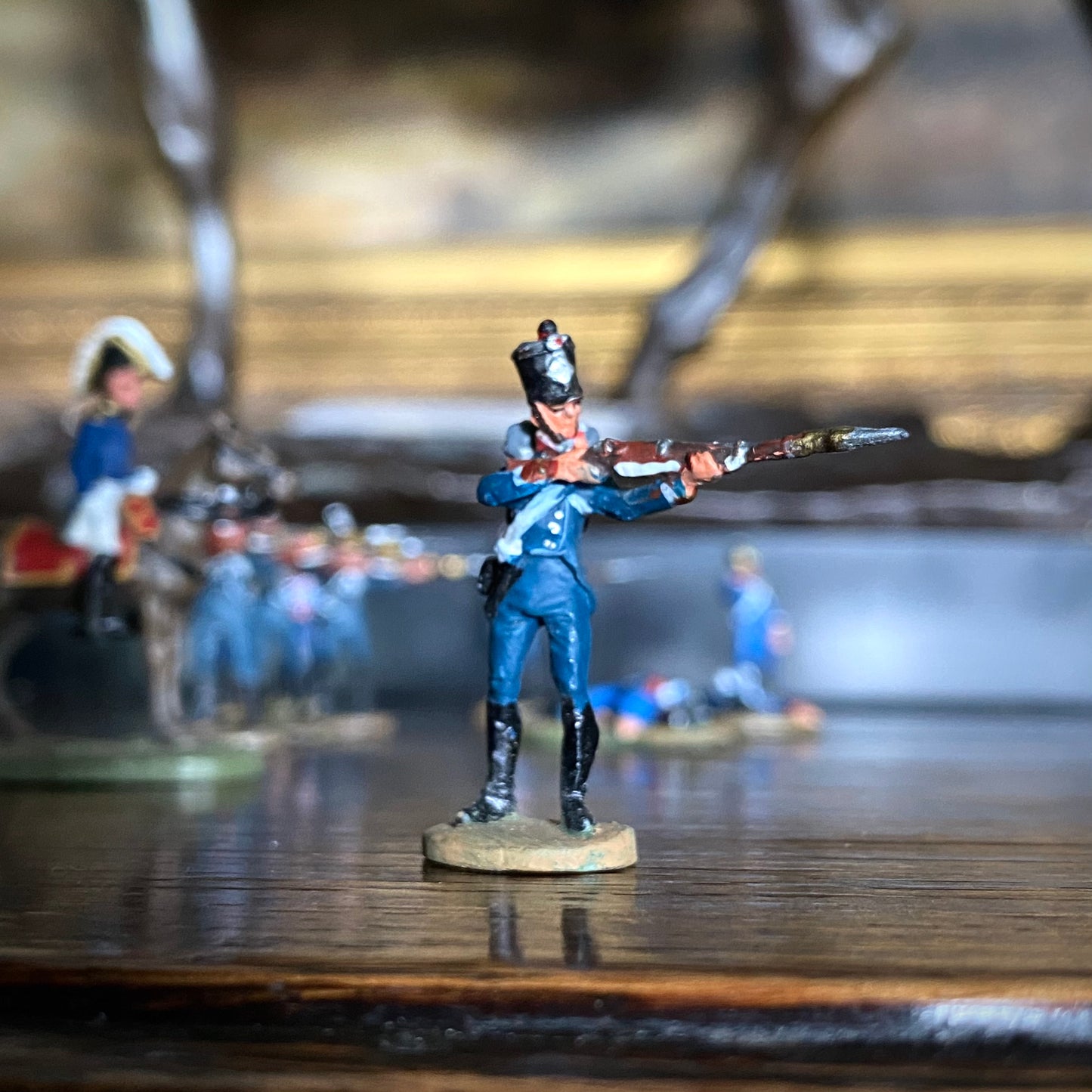 Painted Lead Napoleonic Riflemen and Soldiers C.1950