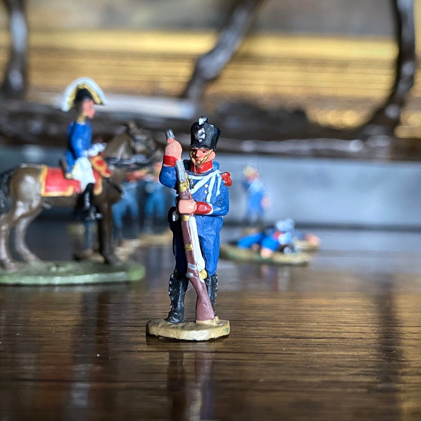 Painted Lead Napoleonic Riflemen and Soldiers C.1950