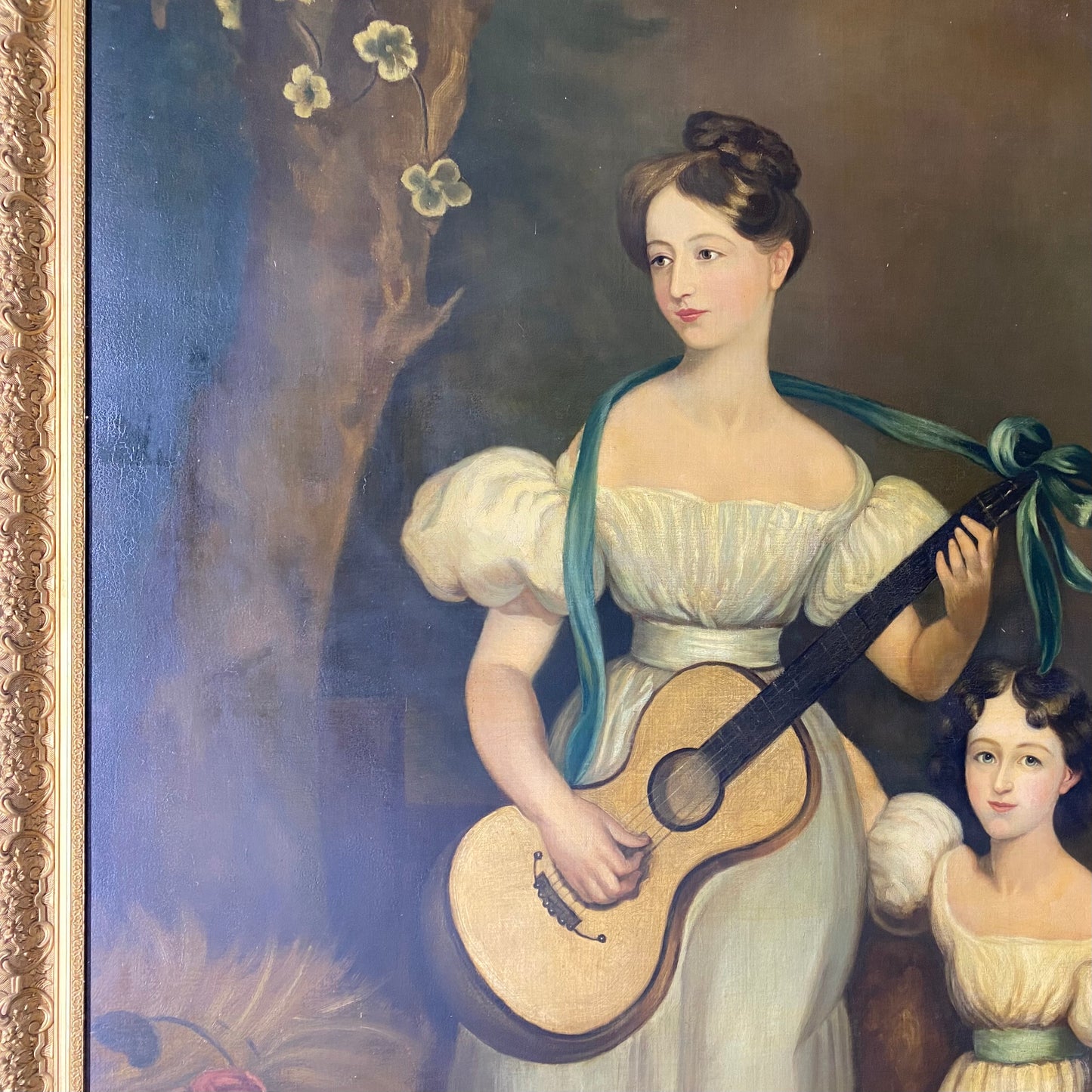 Pair of Oil on Canvas Portraits of the Chandos-Pole Family C.1825-1830