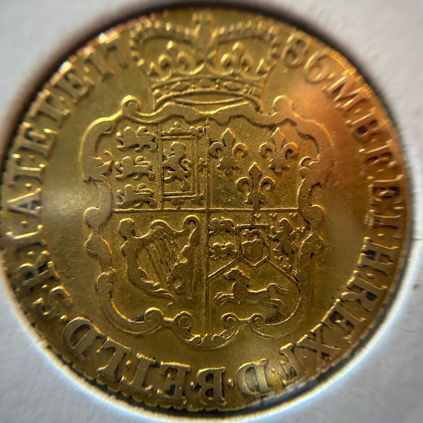 George III Gold Guinea D.1786