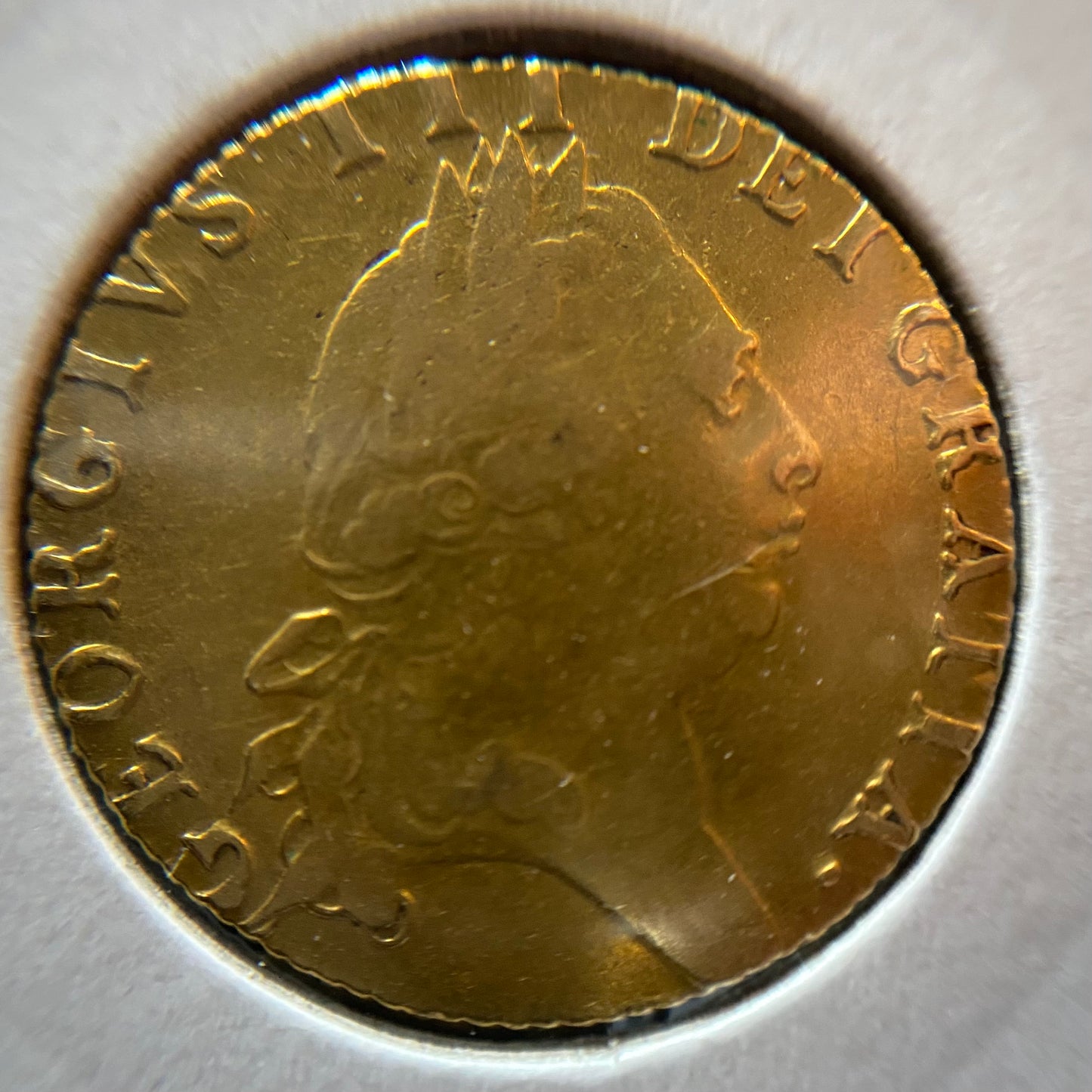 George III Gold Spade Guinea D.1793