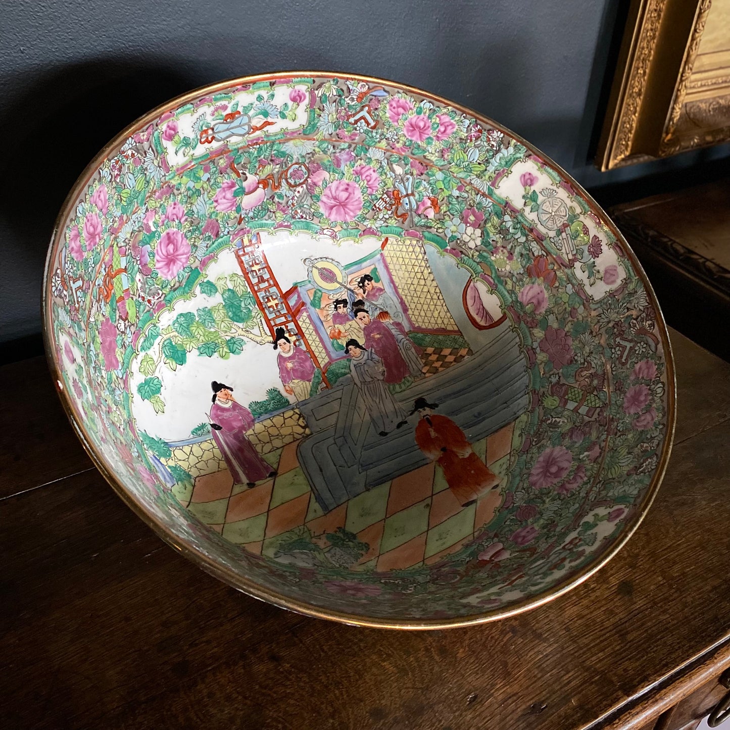 Imperial Chinese Famille Rose Punch Bowl C.1730-1740