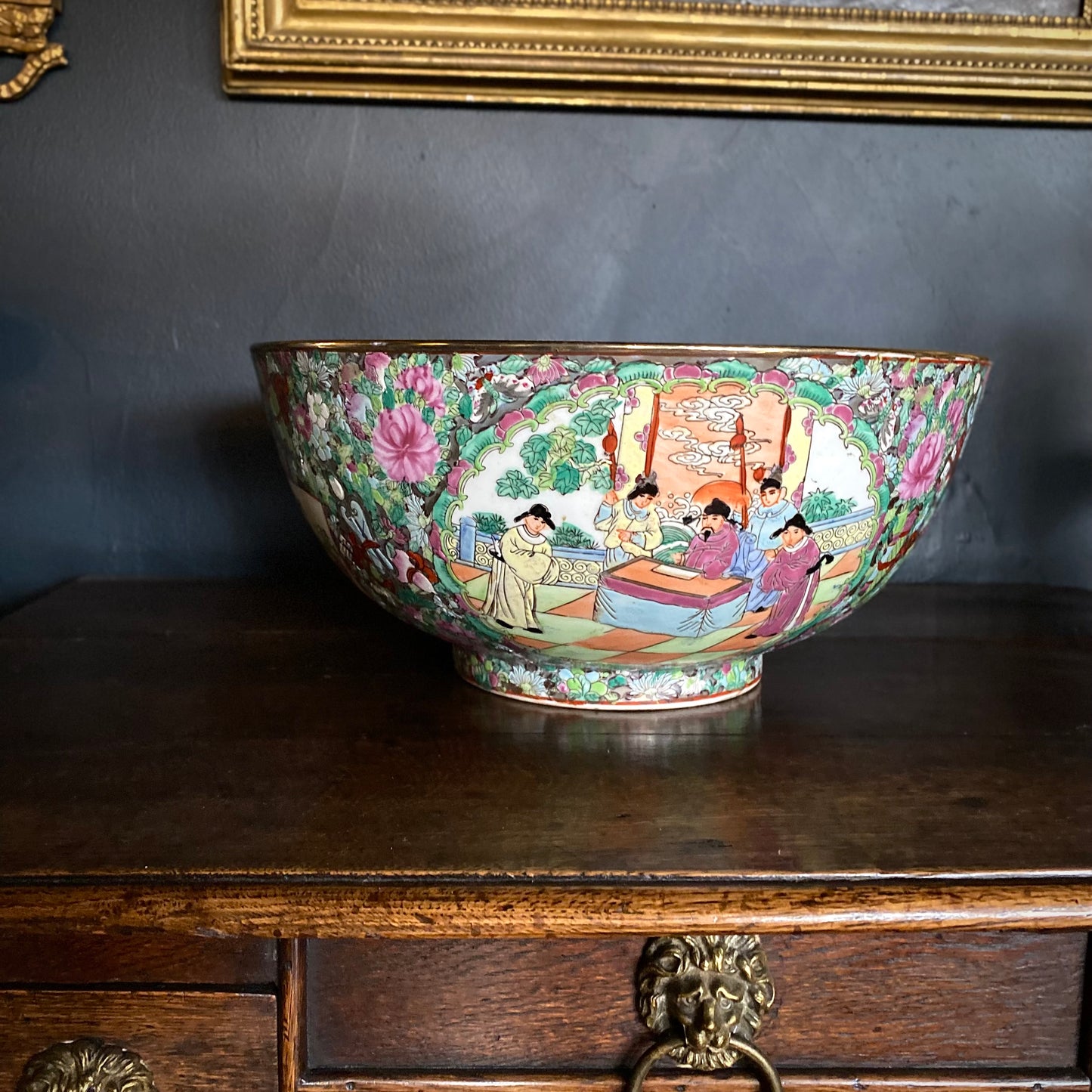 Imperial Chinese Famille Rose Punch Bowl C.1730-1740