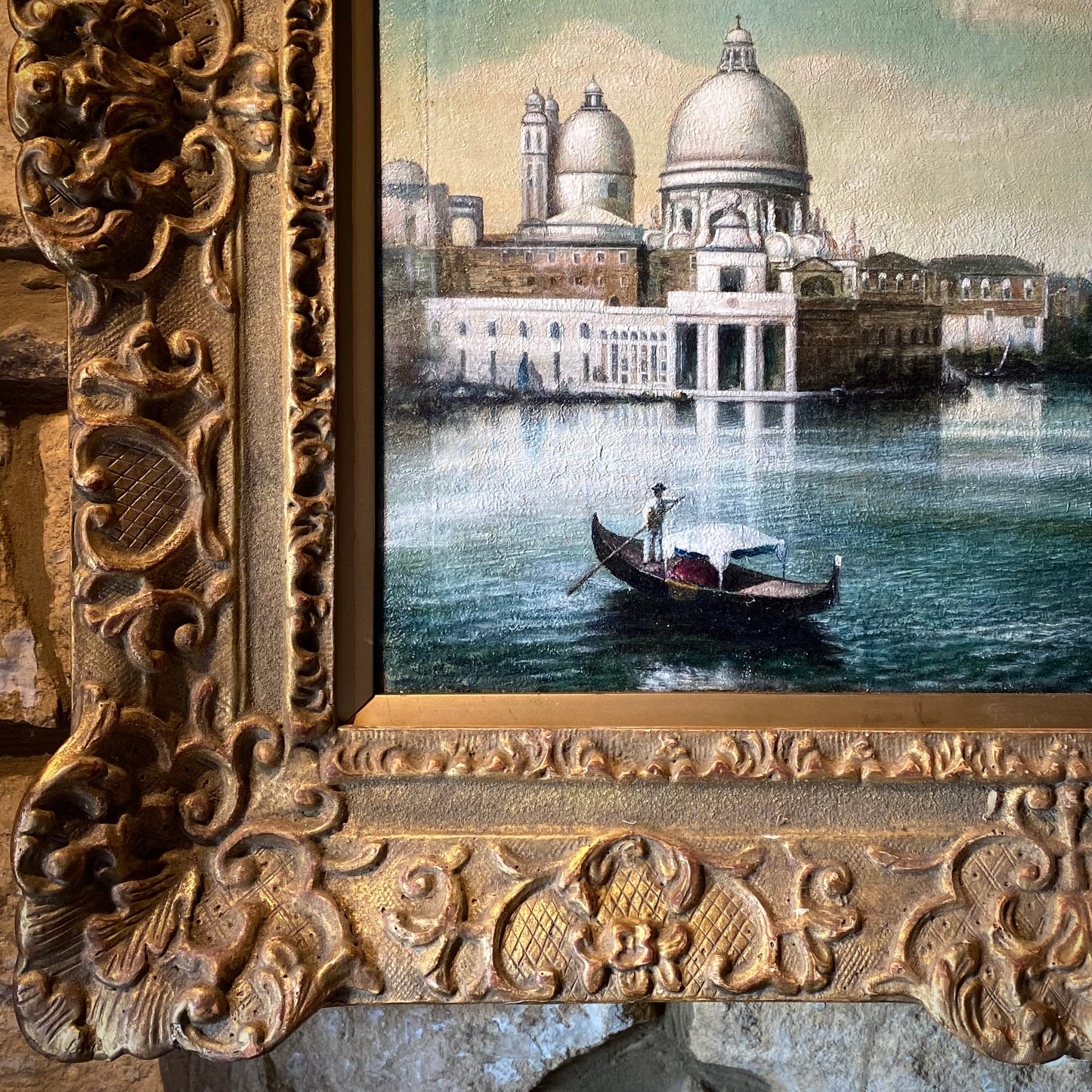 Venetian Landscape Oil on Canvas after Francesco Guardi C.1800-1810