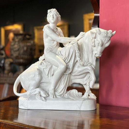 Europa & Bull Marble Statuette