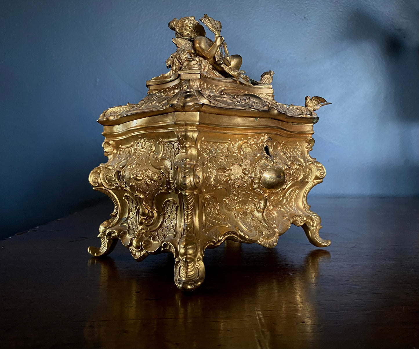 Ornate French Ormolu Gilt Box