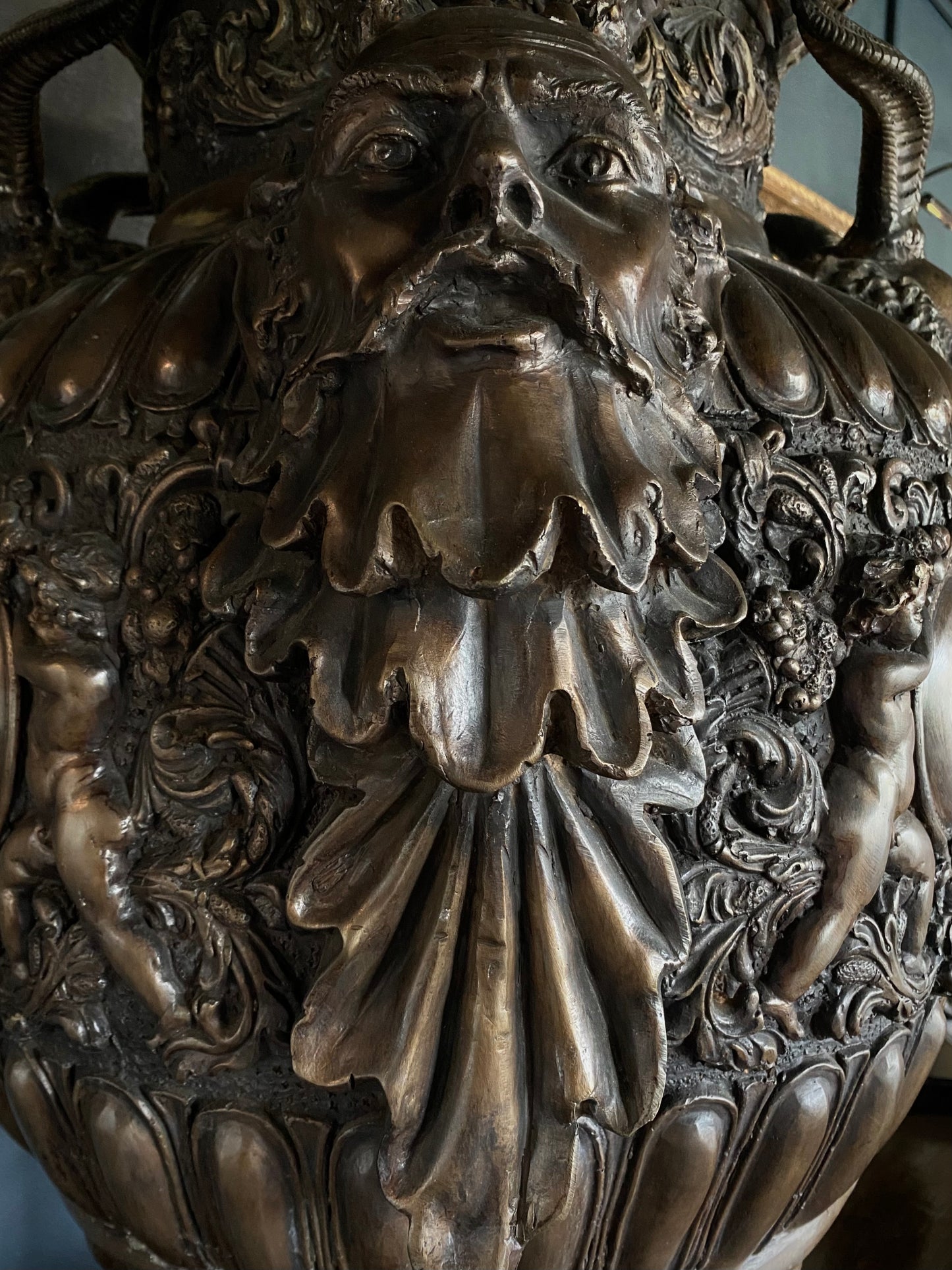 Bronze 'Bacchus' Cast Urn