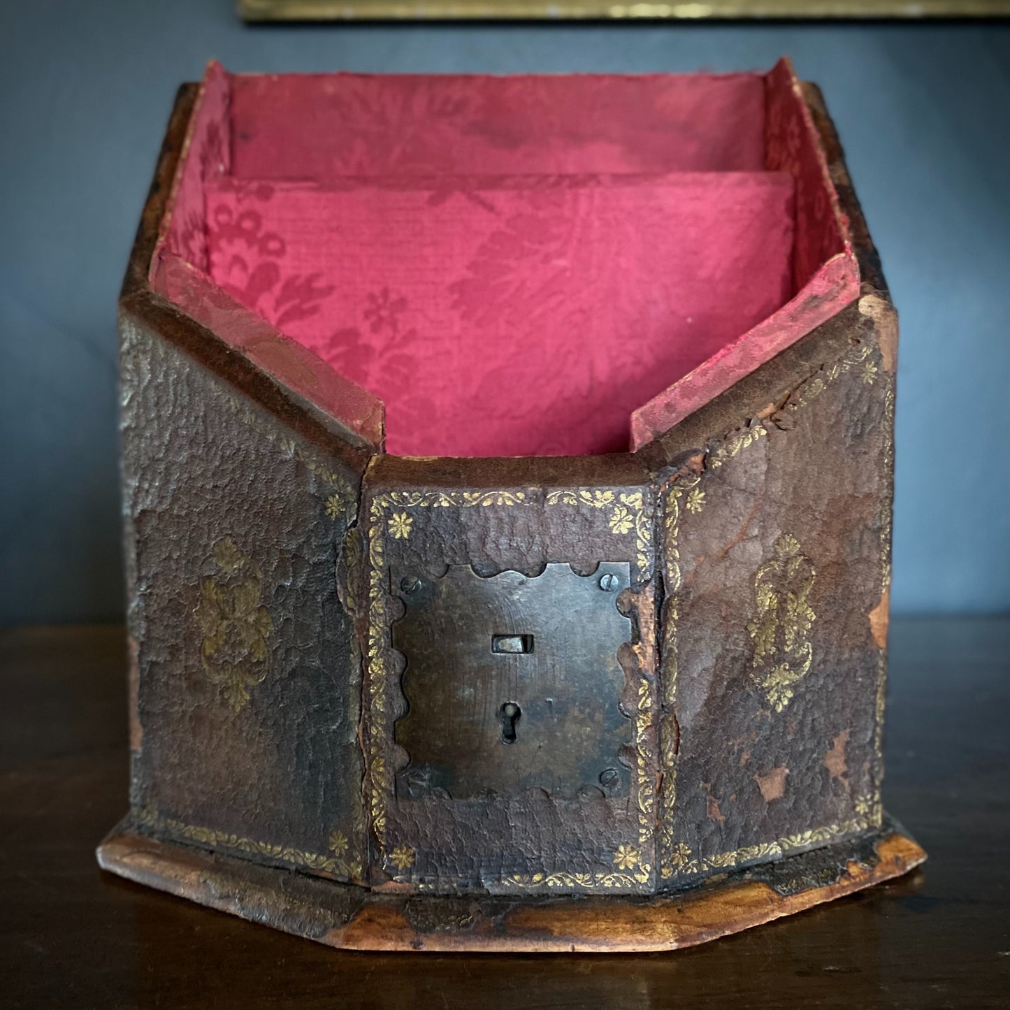 Georgian Leather Upholstered Box