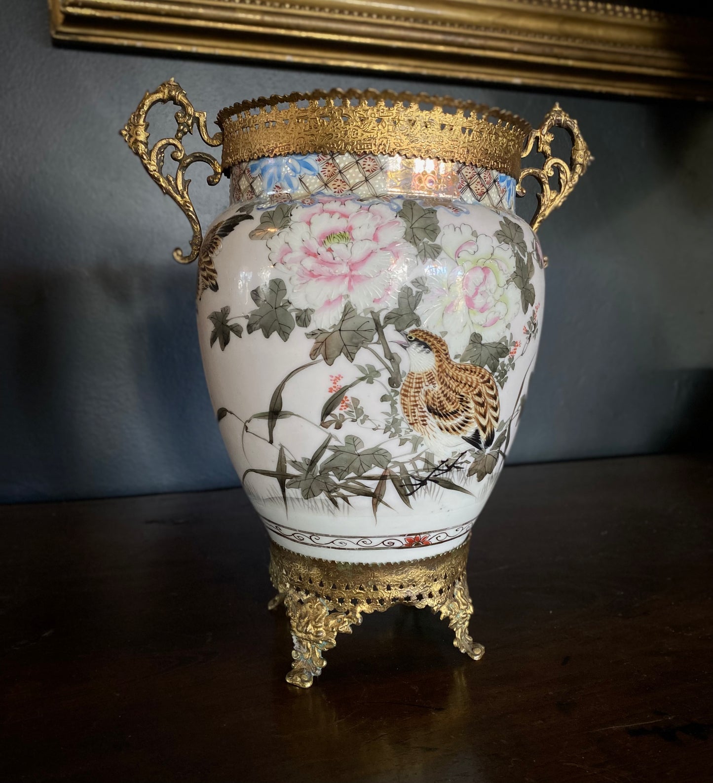 Japanese Gilt Metal Mounted Vase