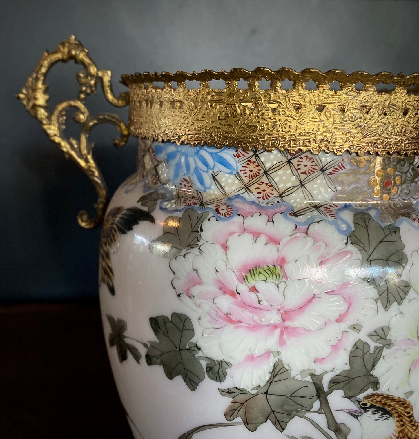 Japanese Gilt Metal Mounted Vase