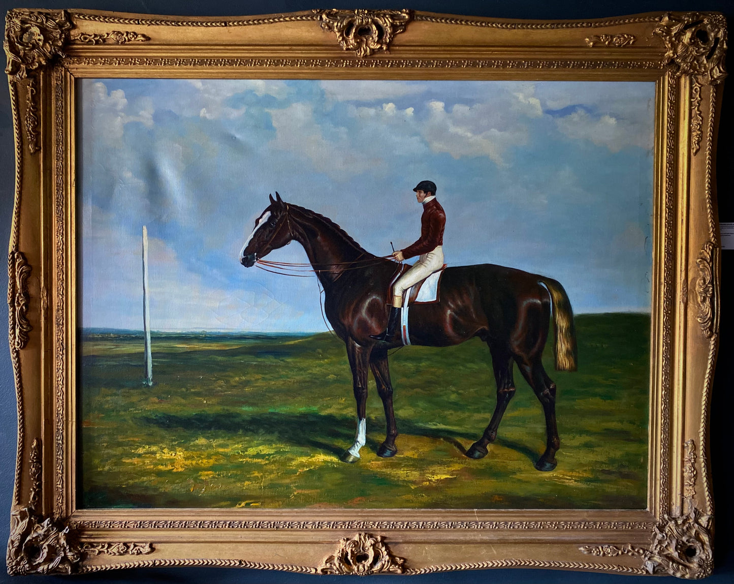 Horse & Jockey Oil on Canvas