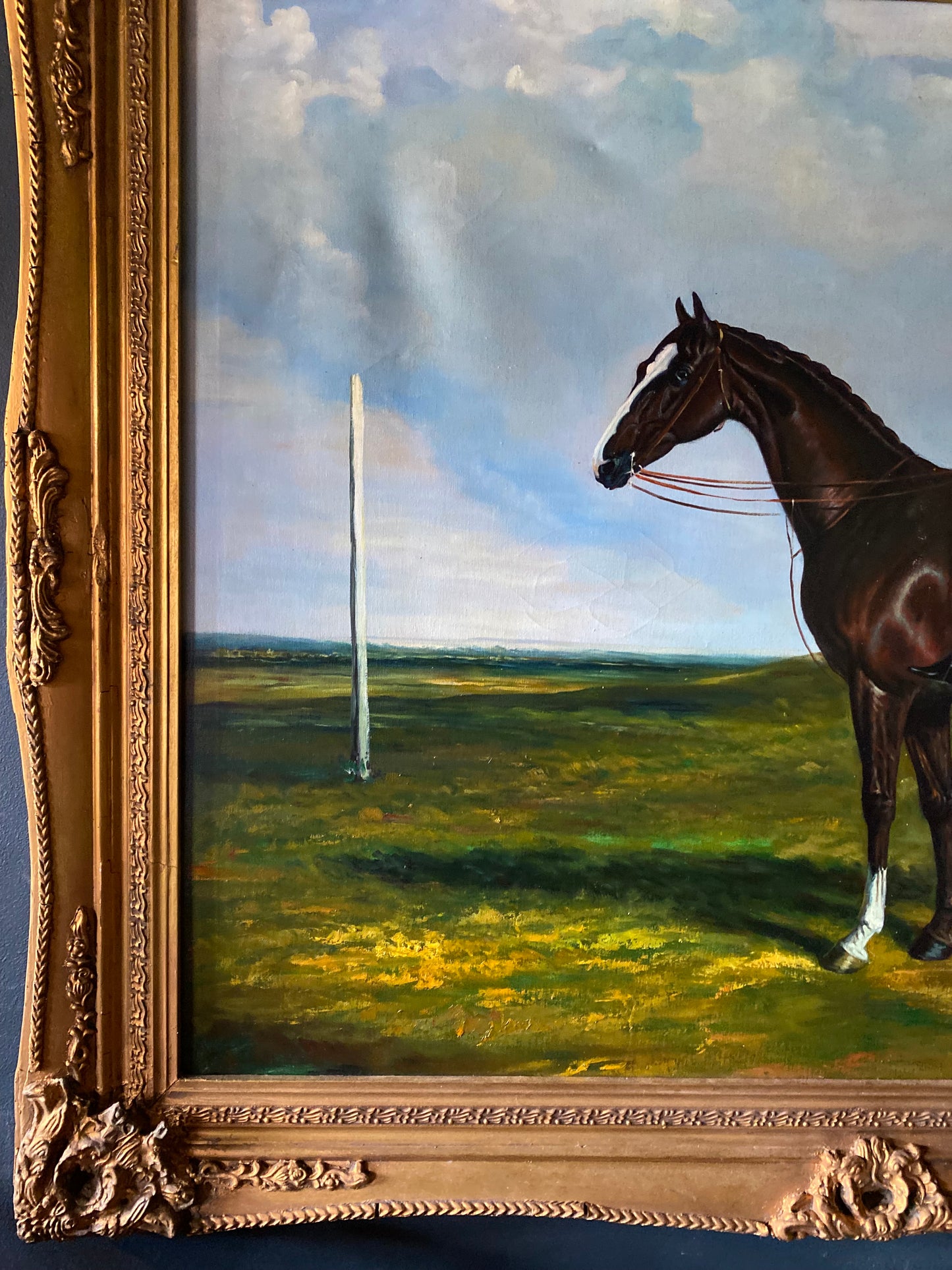 Horse & Jockey Oil on Canvas