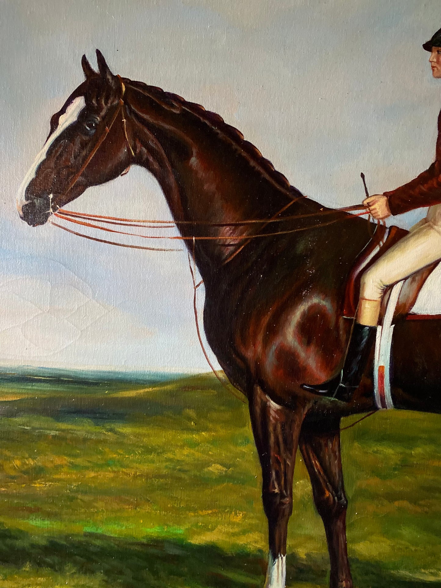 Horse & Jockey Oil on Canvas