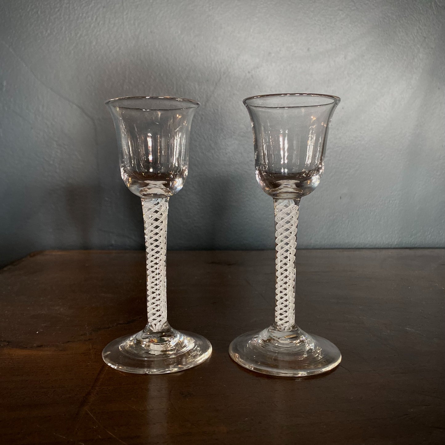 Pair of George III Cordial Glasses