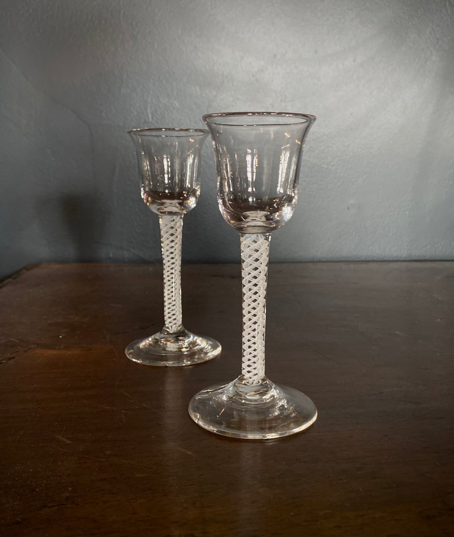 Pair of George III Cordial Glasses