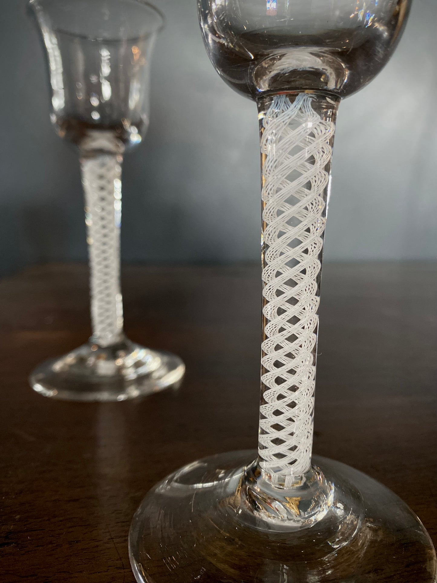 Pair of George III Cordial Glasses