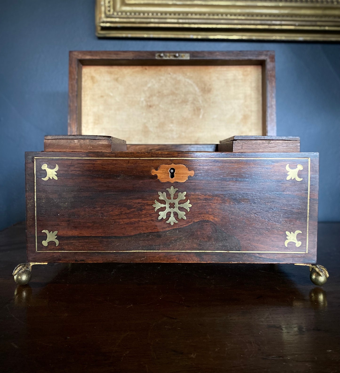 Regency Rosewood Tea Caddy