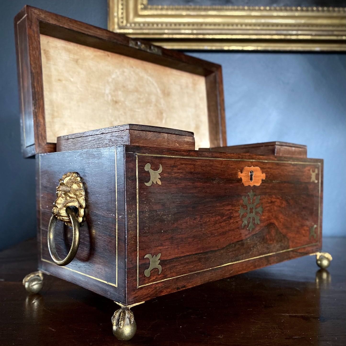 Regency Rosewood Tea Caddy