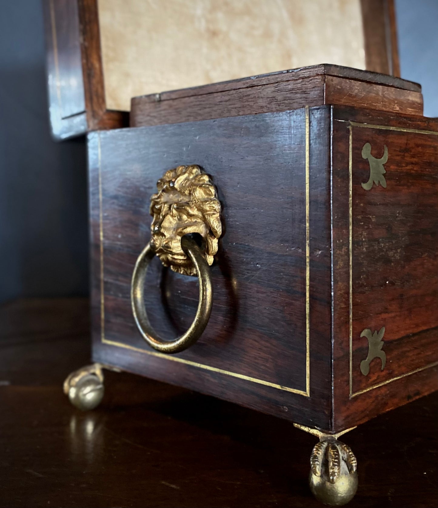 Regency Rosewood Tea Caddy