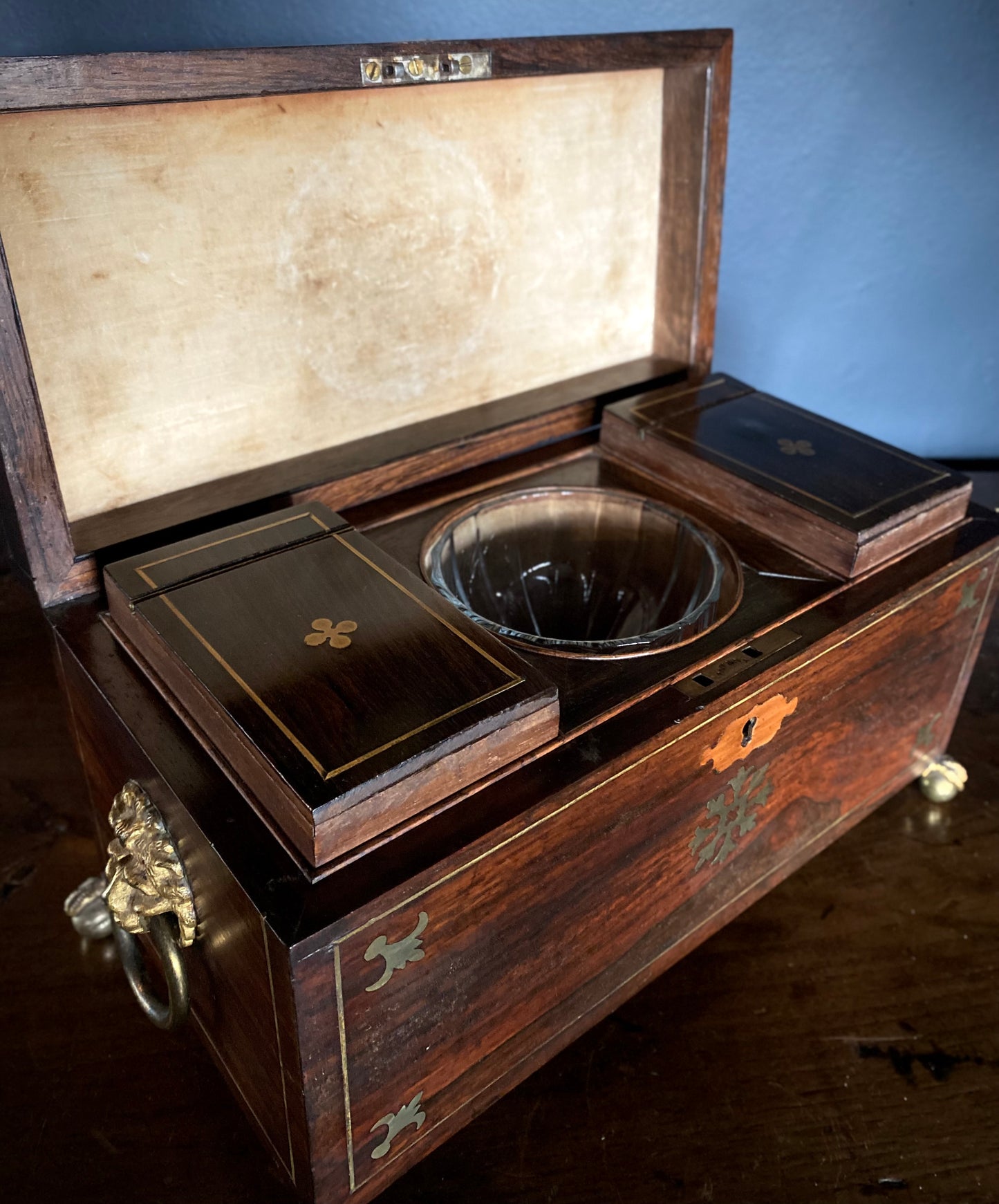 Regency Rosewood Tea Caddy