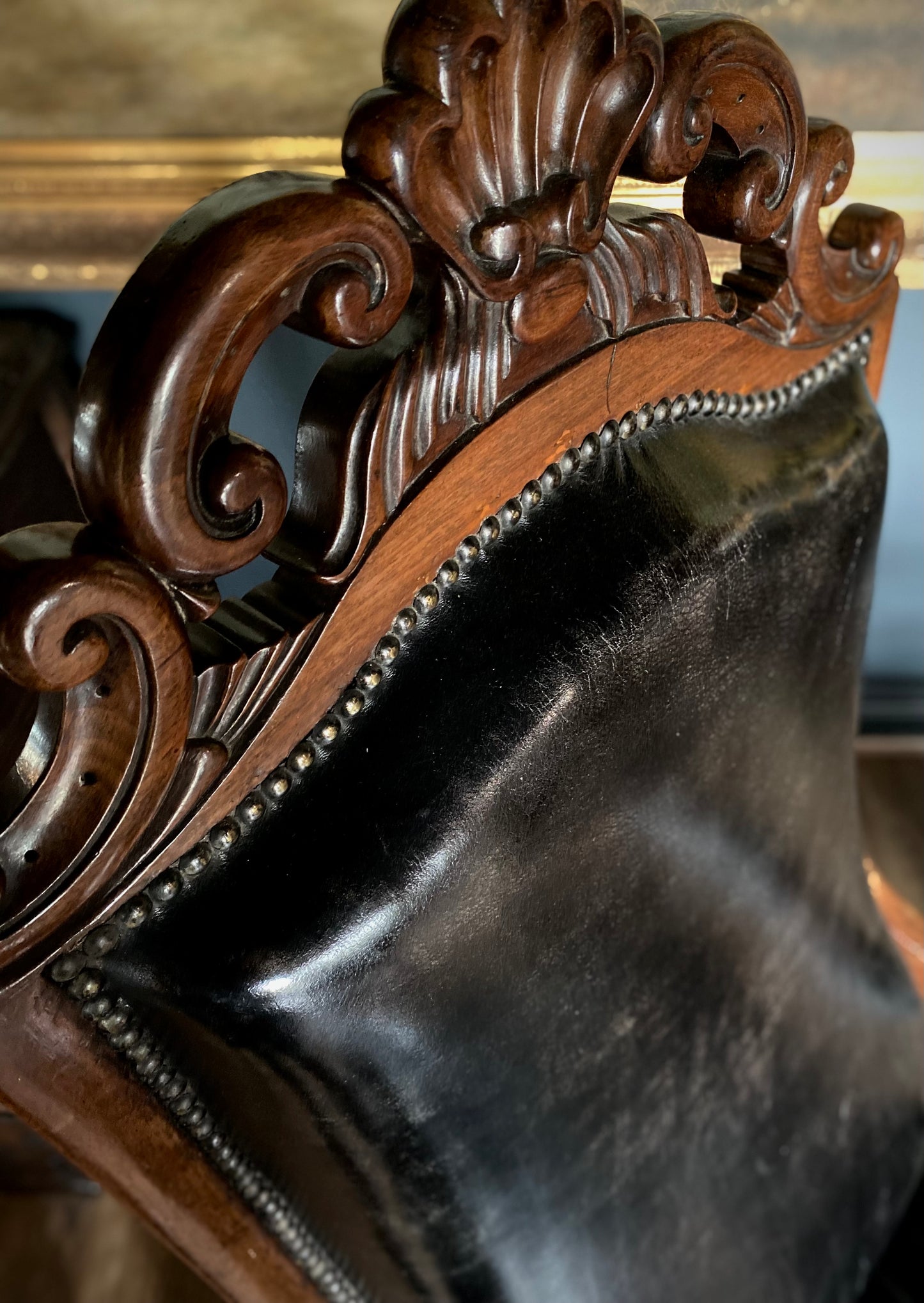 William IV Mahogany Leather Chairs