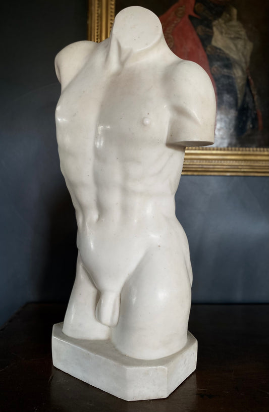 Marble Torso sculpture of “Apollo”