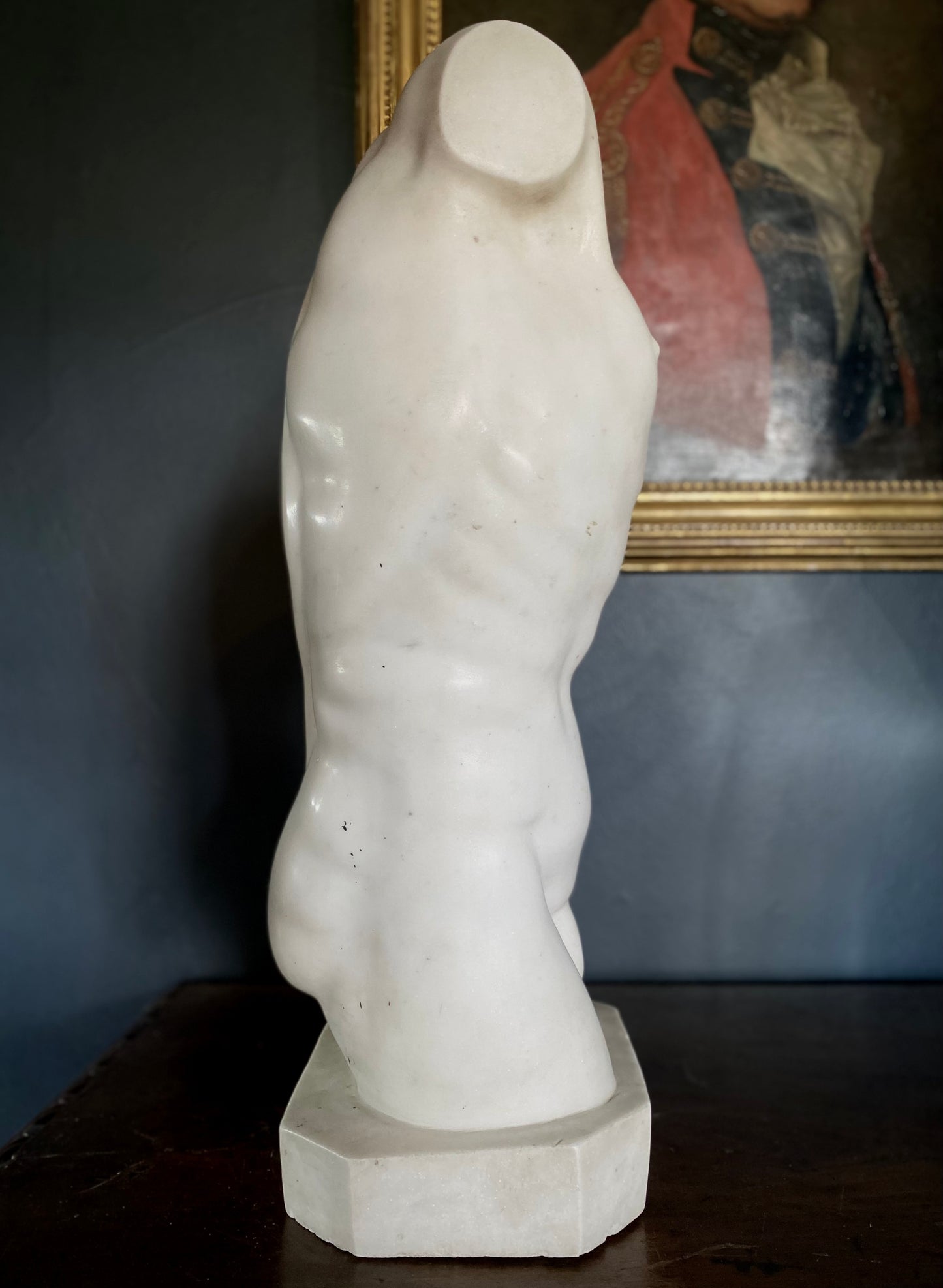 Marble Torso sculpture of “Apollo”