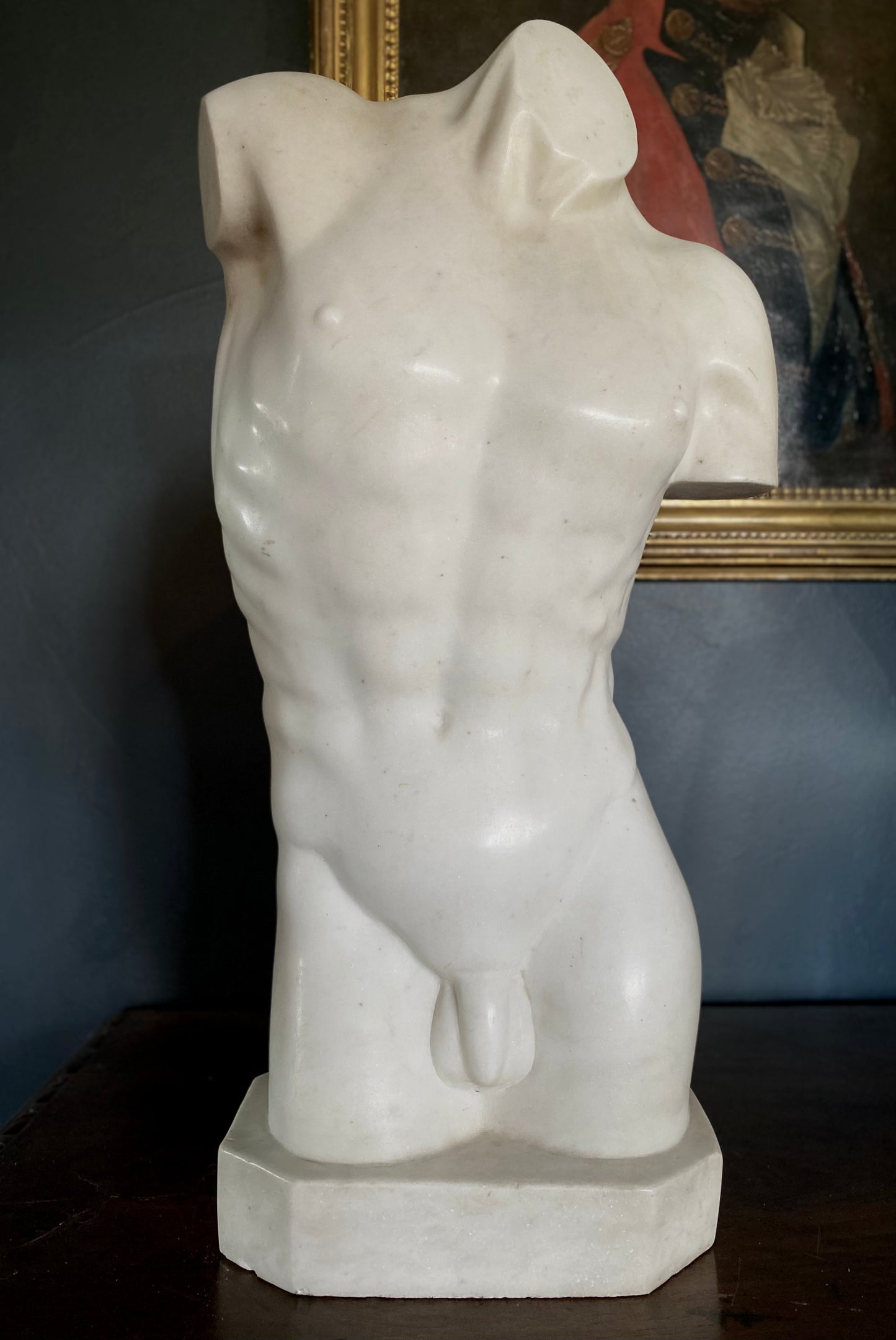 Marble Torso sculpture of “Apollo”