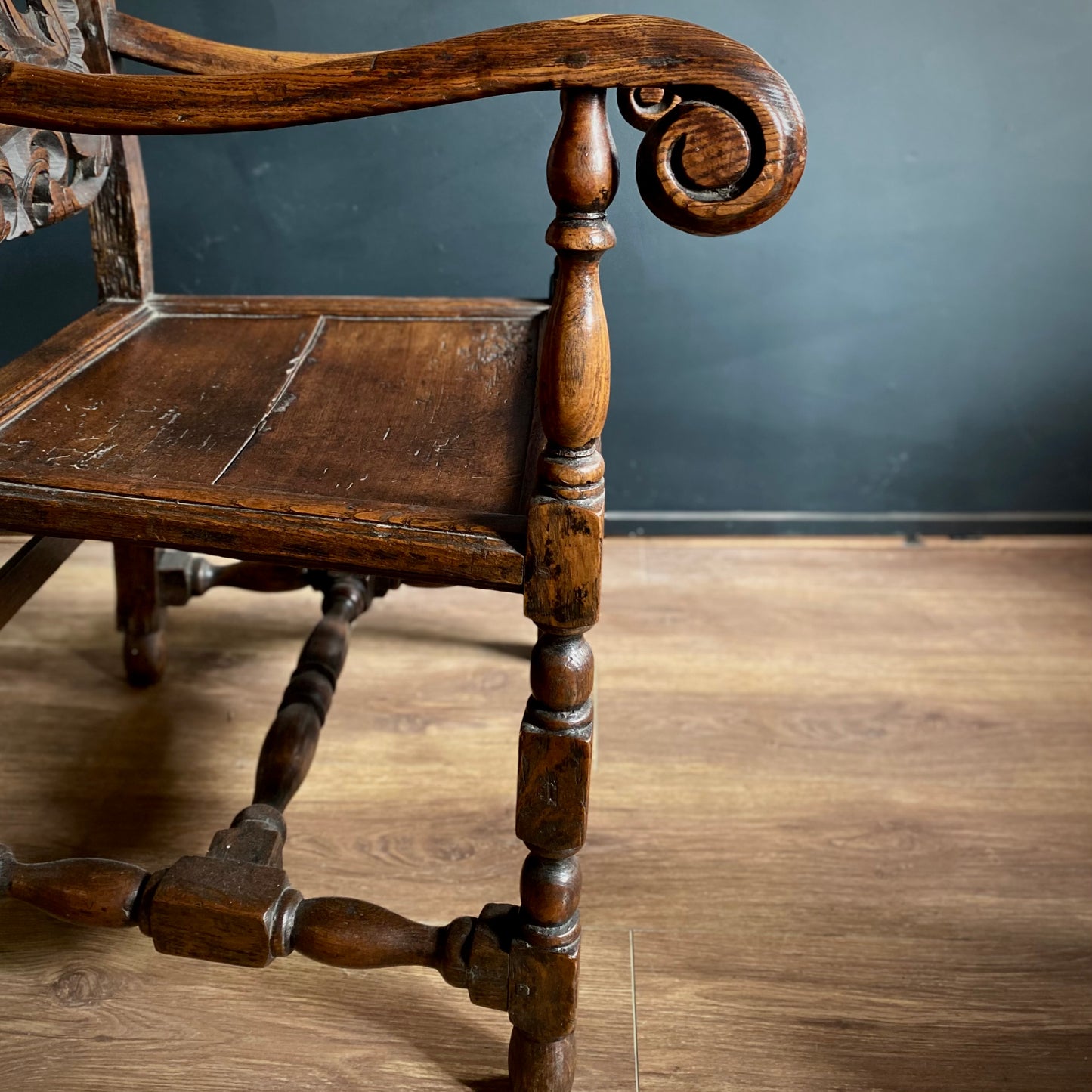 Carved Italian Carolean Chair