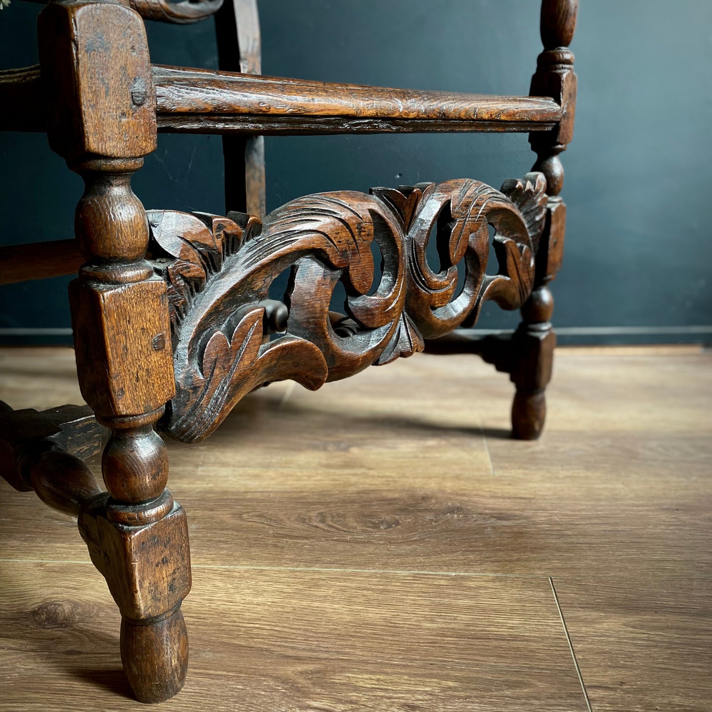 Carved Italian Carolean Chair