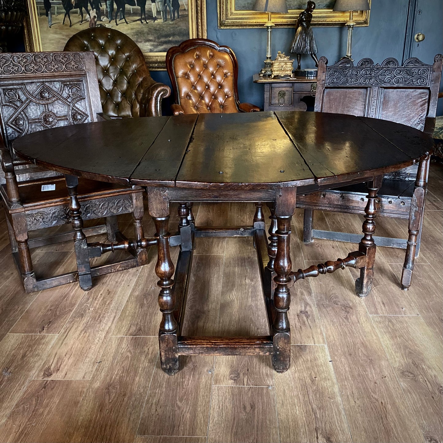 English Oak Gateleg Dining Table