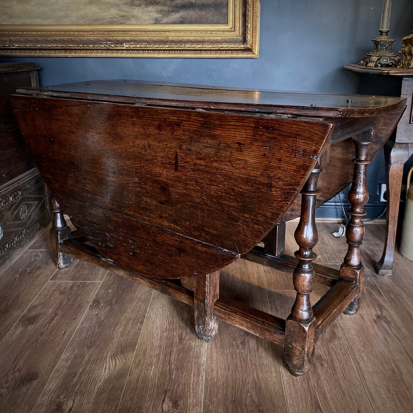 English Oak Gateleg Dining Table