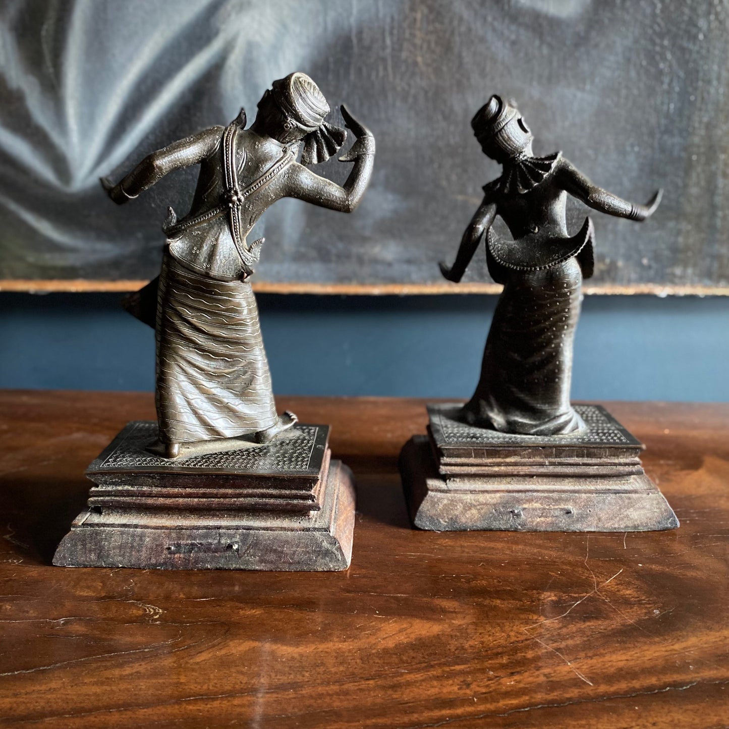 Pair of Bronze Burmese Dancers